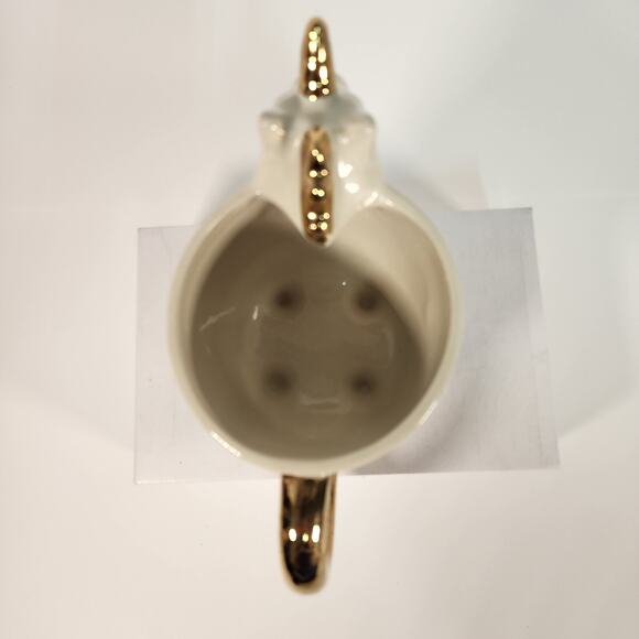 Beautiful Unicorn Mug Cup Gold & Ivory White  (G4) - Picture 6 of 10